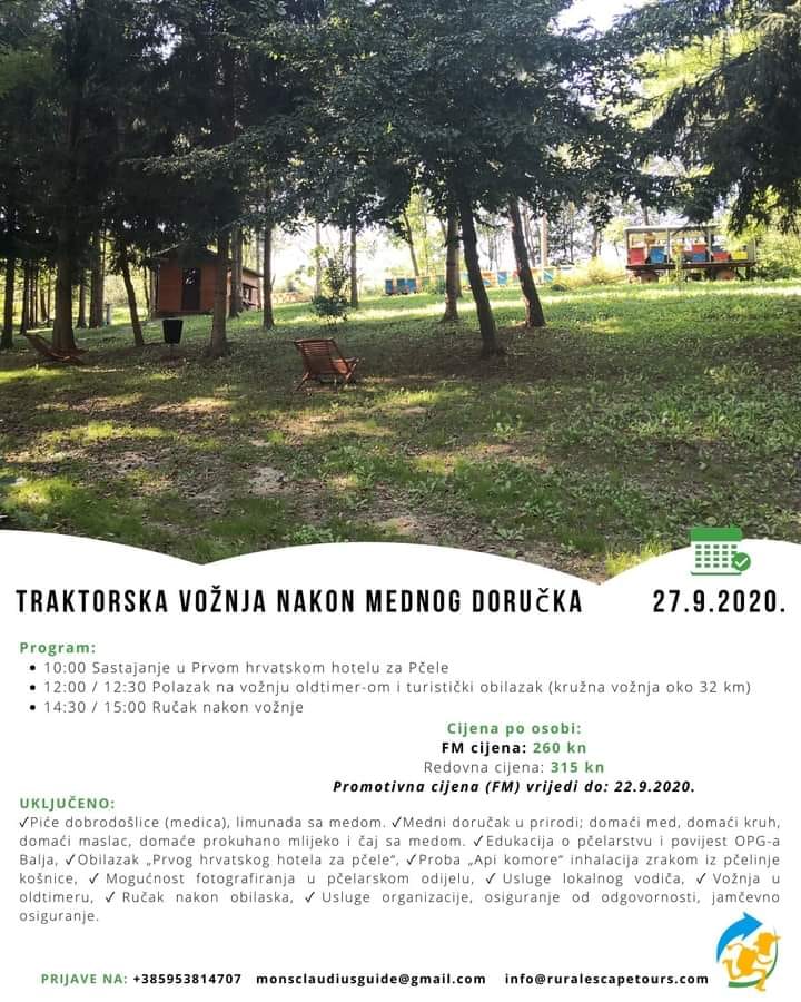 Traktorska vožnja nakon mednog doručka